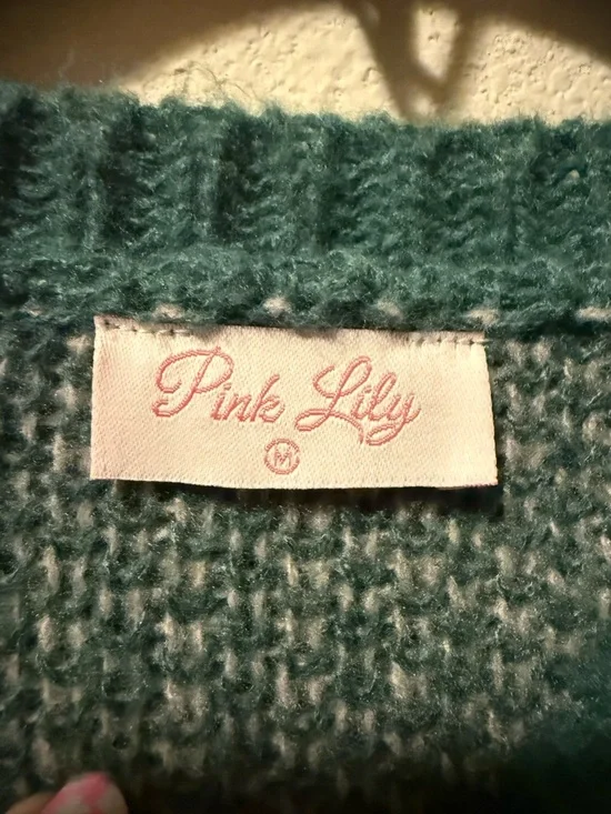 Pink Lily Teal 'Stay Wild' Crewneck Sweater with Brown Boot Graphic - Picture 2 of 2